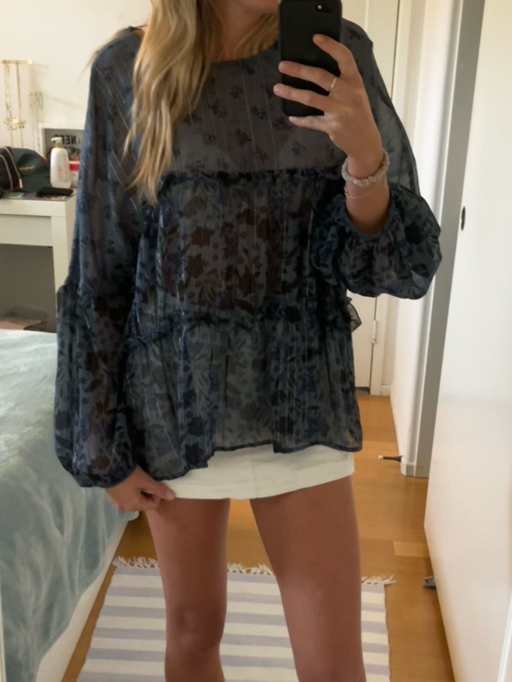 Floral Patterned Women's Top